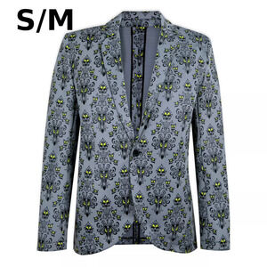 Haunted Mansion Wallpaper Pattern Suit Jacket Blazer Disney Parks Small/Medium